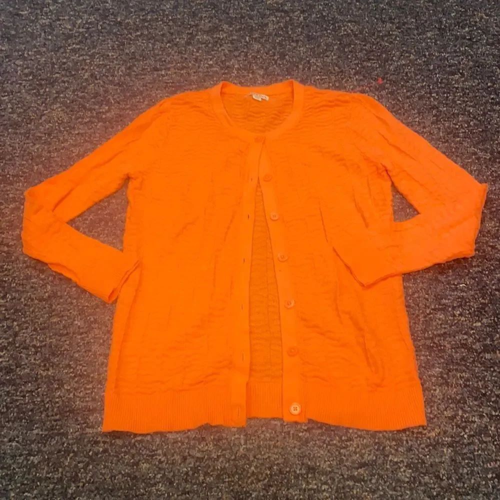 Merona Orange Button Down Textured Top sz. S